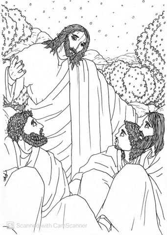 Jesus Rouses His Disciples And Tells Them To Stay Up And Pray Coloring Page